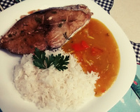 Cavala assada no micro-ondas