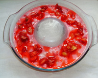 Sobremesa leve de morango