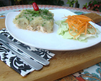 Escondidinho de frango com batata doce