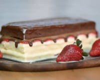 Bombom aberto de morango