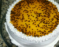 Torta de maracujá com chocolate branco