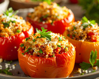 Pimentões recheados para uma refeição diferenciada, saudável e cheia de sabor: faço toda semana para a família