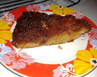 Torta de delícia com banana na massa