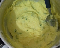 Pure de mandioquinha com creme de leite