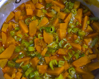 Refogado de quiabo com abóbora