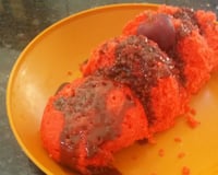 Bolo de caneca de morango