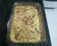 Quiche de alho poró com bacon