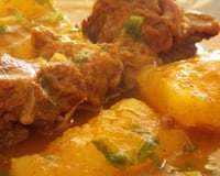 Carne com mandioca