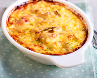 Gratinado de batata com frango na airfryer