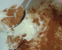 Arroz doce com leite condensado e coco