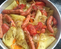 linguiça de frango ao forno