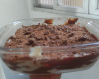 Pavê de chocolate preto e chocolate branco