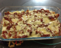 Batata com requeijão e bacon