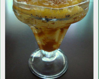 Curau com coco e caramelo