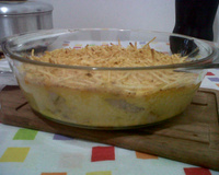 Escondidinho de frango com creme de milho