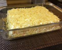 Torta fria de pão de forma com frango