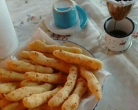 Bolinho frito para o lanche da tarde