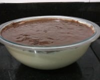 Mousse de maracujá com cobertura cremosa de chocolate