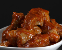 Filézinho suíno marinado em gengibre e manjericão