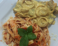 Contra-filé ao molho de mostarda cremoso