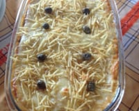 Lasanha de frango com requeijão, queijo e presunto