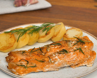 Salmão com molho de alcaparras