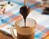 Chocolate quente no palito