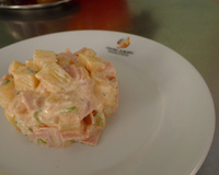 Salada de batata com presunto