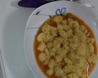 Nhoque com purê de batata instantâneo