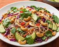Salada vietnamita de macarrão de vidro com repolho roxo e cenouras: receita leve e nutritiva para um jantar prático