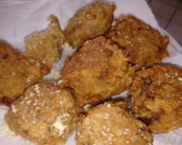 Bolinho de arroz com sardinha