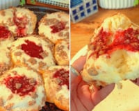 Brioche com creme, morango e crumble: uma sobremesa que parece de confeitaria, mas é muito fácil de preparar em casa