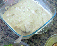 Frango ao creme de cebola no microondas