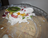 Gelado de morango, laranja e manga Claudiakucau