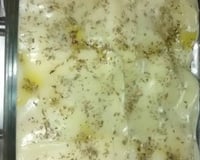 Batatas gratinadas com bacon