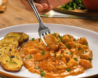 Strogonoff fit com batata-doce