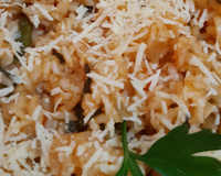 Risoto de camarão ao forno