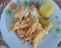 Macarrão com requeijão