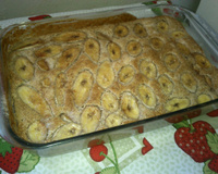 Bolo de banana com linhaça