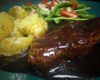 Picanha assada ao molho madeira