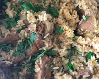 Arroz com costelinha de porco