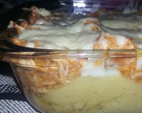 Polenta recheada com frango