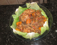 Frango com Pequí e repolho