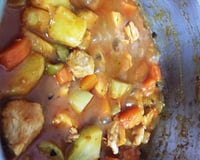 Frango ensopado com legumes