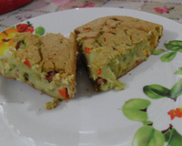 Torta de legumes com calabresa defumada
