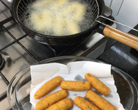 Bolinho de bacalhau Aurea e Eleazer