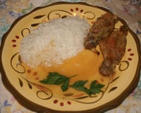 Coelho assado ao molho de laranja