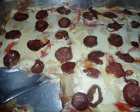 Torta deliciosa de pão de forma