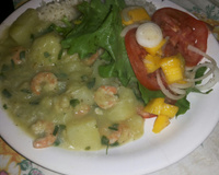 Delícia de bacalhau com camarão