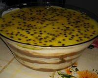 Pavê de chocolate com mousse de maracujá